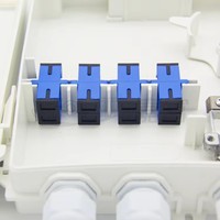 Kotak Distribusi Serat Optik JFFDB-102-08A-FX Outdoor IP65 PC ABS untuk Pemasangan di Dinding atau Tiang FTTH