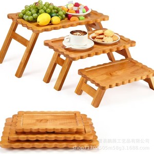 Pengzhan Wooden Tiered Cake Stand Three Layer Dessert Display <b>Tray</b> For Party Serving - Product Image 3