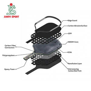 Fabrik Toray T700 Carbonfaser <span class=keywords><strong>Pickleball</strong></span> Schläger Widebody Anpassbar 16mm OEM Boom Core Racket USAPA Zugelassen - Product Image 2