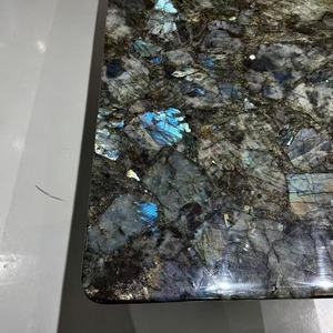 इतालवी लक्जरी आधुनिक डाइनिंग रूम फर्नीचर सेट, घर के होटल या विला के लिए नीले पन्ना संगमरमर की लंबी मेज - Product Image 5