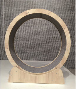 Running Wheel Exercise Wooden <b>Frame</b> <b>Oak</b> or Fiberboard - Product Image 3