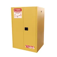 Sysbel FM CE อนุมัติ OSHA มาตรฐาน90 Gal สีเหลือง2ประตูตู้เก็บสารเคมีความปลอดภัยของเหลวไวไฟ
