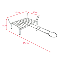 Panier de barbecue surélevé résistant aux hautes températures, panier de cuisson portable avec longue poignée