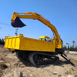 Engrenage de bras d'excavatrice pour camion-benne sur chenilles de 8 tonnes |   Moteur Yunnei 4102, boîte de vitesses, chenilles en caoutchouc pour la construction, haute efficacité - Product Image 4