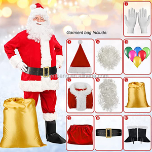 Disfraz de Papá Noel para hombre, disfraz de lujo para adultos, traje de Papá Noel, trajes de Navidad - Product Image 6