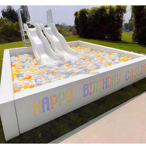 อุปกรณ์สนามเด็กเล่นกลางแจ้งคุณภาพสูงสำหรับเด็ก ให้เช่าสำหรับงานวันเกิด พร้อมสไลเดอร์และบ่อบอลสีขาวแบบกำหนดเอง - Product Image 4