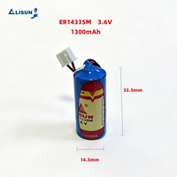 Batería de Litio ER14335M de 3.6V y 1600mAh, Tamaño 2/3AA, con Conector JST XH2.54 para Medidor de Energía