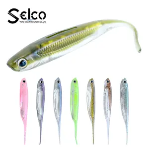 Selco Mykt agn Weicher Koder Soft Leech Worm 80Mm1.2GドロップショットリグスイムベイトトラウトTprスイムベイトルアーソフト