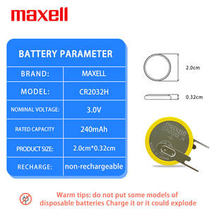 Maxell CR2032H 3V大容量はんだピンボタンバッテリー自動車用タイヤ空気圧センサーマザーボードに適しています - Product Image 2