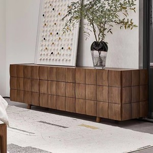 Mueble para TV de Madera Maciza de Nogal Negro Norteamericano, Mueble Bajo de Almacenamiento para Sala de Estar o Dormitorio - Product Image 2