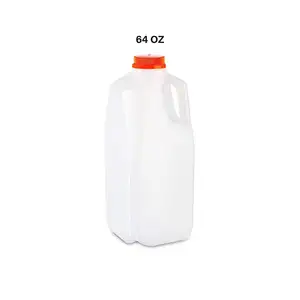 <span class=keywords><strong>2023</strong></span> Vente chaude Bon prix Qualité alimentaire Grand volume 64 Oz. Bouteilles en plastique HDPE vides pour jus / lait avec bouchons inviolables - Product Image 3