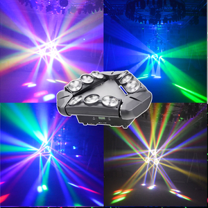 4 en 1 LED Sharpy Beam iluminación con cabezal móvil para Dj Disco Night Club Party Stage Light 9 Head Spider 9*12W RGBW - Product Image 2