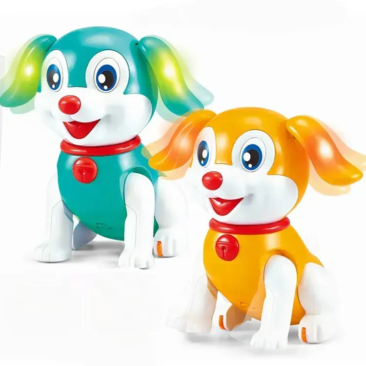 Cadeau d'anniversaire pour enfants jouets promotionnels B/O chiot mignon avec lumières sonores jouets musicaux chien jouet électrique pour chien