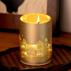 Elegante Vela Aromática de Cera de Soya Hecha a Mano con Pantalla LED en Frasco de Piedra con Forma de Cilindro para Ocasiones Especiales - Product Image 2