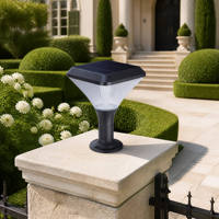 Lampe solaire anti-âge pour poteau, éclairage extérieur solaire pour jardin, cour, allée, villa, lumière ambiante extérieure 5w