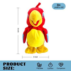 말하는 앵무새 걷는 전기 대화 형 애니메이션 장난감 말하기 봉제 전자 애완 동물 말하는 봉제 장난감 - Product Image 4