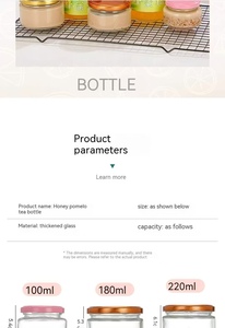 Frascos de vidrio transparente personalizados de 350ml con tapas TW negras, mantequilla de maní vacíos para contenedores de almacenamiento, salsa de tomate y chile picante - Product Image 3