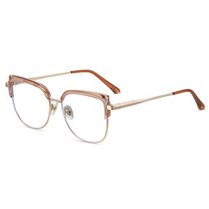 Monture de lunettes en métal Tr90 87322, rectangulaire, monture complète, protection anti-lumière bleue, unisexe - Product Image 3