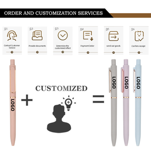 Stylos Gels personnalisables de 0.5mm de valeur de couleur élevée Morandi Press Signature pour l'écriture de LOGO imprimable mignonne de bureau d'affaires - Product Image 3