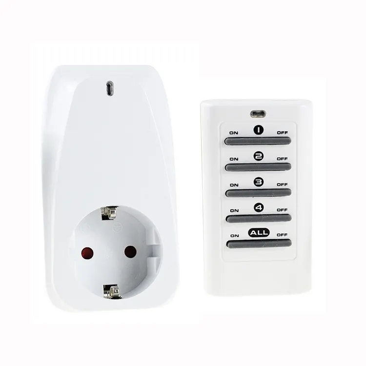 Prise de télécommande 30m Rf433 prise de télécommande sans fil norme ue maison blanc Zhejiang prise électrique 16A 1 prises MQL