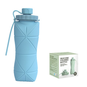 Popular Collapsible Outdoor Leakproof Sport Folding <strong>Water</strong> Cup Large Capacity Portable Food Grade Silicone Foldable <strong>Bottle</strong> - Product Image 6