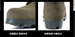 Botas Tácticas para Deportes al Aire Libre TSB910, Botas de Selva de Moda Transpirables de Cuero Vacuno y Gamuza Verde Salvia con Suela Panamá - Product Image 5