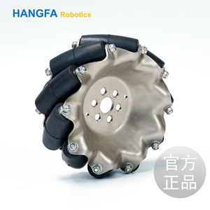 Ruedas de goma sólida de 4 pulgadas, rueda de acero al carbono para plataforma <span class=keywords><strong>AGV</strong></span>, venta al por mayor - Product Image 2