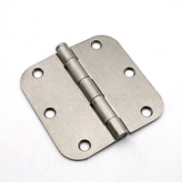 Charnières de porte robustes de haute qualité à coins arrondis 1/4 R 5/8 R, style américain, ressort, en fer de 3 pouces, charnières de 3,5 pouces