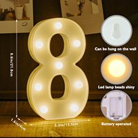 Lumières de lettres de chapiteau à LED Blanc chaud et blanc froid Lettres d'alphabet lumineuses pour mariage Bar Veilleuse Décoration d'anniversaire