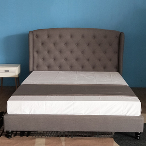 Luxury Italian Modern High Quality Fabric <b>Bed</b> Wood Frame Upholstered <b>Bed</b> Furniture for Bedroom Application - Product Image 6