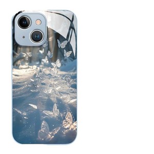 Dream เคสฝาหลังโทรศัพท์มือถือทำจากแก้วพิมพ์ลายผีเสื้อน้ำแข็งทำจาก TPU สำหรับ <span class=keywords><strong>iPhone</strong></span> 6 7 8 SE x XR XS 11 12 13 14 15 16 17 PRO MAX - Product Image 4