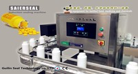 Máquina de sellado por inducción de papel de aluminio con refrigeración por agua, sellador de tapas de botellas con cabezal de inducción de túnel
