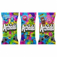 Sachet plat thermoscellable à trois soudures imprimé sur mesure, en aluminium, résistant à l'humidité, pour bonbons gélifiés jetables