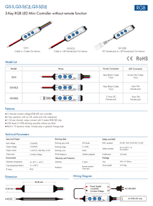 Q3-S <span class=keywords><strong>Mini</strong></span> RGB <span class=keywords><strong>Controller</strong></span> 3 tasti Wireless telecomando 3CH * 1.5A 12-24VDC tensione costante per il controllo della luce - Product Image 4