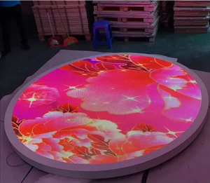 จอแสดงผล LED แบบวงกลม P2.5 ลายทับทิม พื้นหลังสีแดง สำหรับโฆษณาในอาคาร ความละเอียด 8K HDR กันน้ำ - Product Image 4