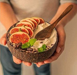100% respetuoso del medio ambiente ensalada de frutas de tazón de arroz artesanía decoración Vietnam de cáscara de coco de