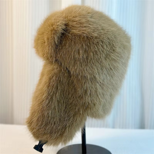 Zhenbang özel Unisex sıcak kulaklıklar kalınlaştırmak kulak-flapped 3D nakış dijital baskı Faux kürk Ushanka kayak kap - Product Image 5
