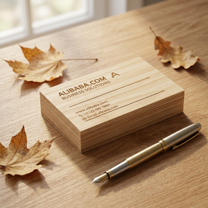 Wooden Business Card <b>Box</b> Solutions Natural Wood Finish RFID Solutions F08 13.56 MHz Company Name Card - Product Image 1