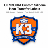 Badge de protection personnalisé en silicone 3D PVC lavable, patch OEM, impression par transfert thermique, emblème thermocollant pour vêtements de sport, vestes, uniformes, faible MOQ