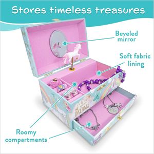 Boîte à musique rectangulaire de 7 pouces fabriquée en Chine, boîte à musique en forme de <span class=keywords><strong>licorne</strong></span>, ballet, jouet pour enfants, sans fermeture, best-seller en gros - Product Image 3