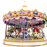 Manège de fête foraine 24 places, carrousel de luxe à thème, manèges de parc d'attractions à vendre