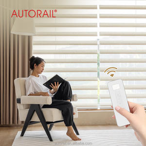 電動式完全遮光バタフライブラインド リモコン付き 高品質窓用シアーシェード 寝室用 - Product Image 5