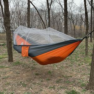 Woqi 경량 휴대용 낙하산 해먹 모기장 야외 캠핑 해먹 - Product Image 4