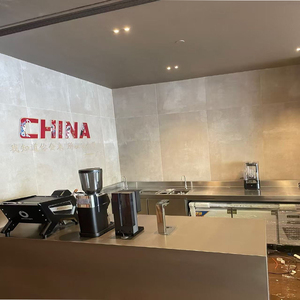 Bar <b>Workstation</b> 316 Stainless Steel Luxury Bar Counter with Sink and Footrest for Commercial Use - Product Image 3