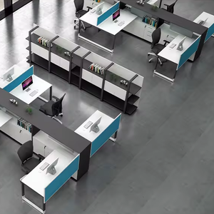 공장 가격 도매 품질 보장 현대 디자인 모듈 형 사무실 직원 데스크 워크 스테이션 - Product Image 2