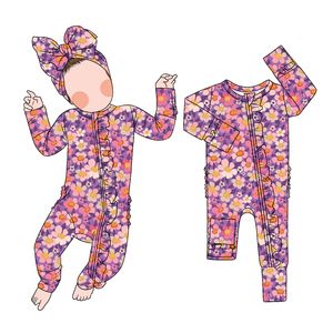 Nuovo modello di moda stampa personalizzata pagliaccetto con cerniera Design primavera autunno <span class=keywords><strong>abbigliamento</strong></span> morbido - Product Image 3