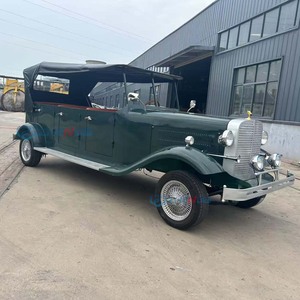 Autocar de tourisme de luxe classique vert foncé avec auvent noir, directement de l'usine, utilisé pour recevoir les passagers dans les sites touristiques. - Product Image 6