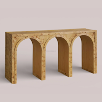 Console moderne en bois de chêne massif, table console de luxe de grande taille pour l'entrée, le salon, meubles de salon