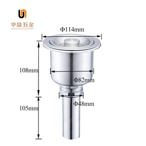 Cestello per rifiuti profondo in acciaio inossidabile lavello da cucina tappi e colini cesto rimovibile - Product Image 3