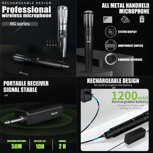 Demao YRG-227 microphone sans fil rechargeable pour KTV chant vidéo <span class=keywords><strong>HD</strong></span> <span class=keywords><strong>son</strong></span> portable série originale - Product Image 6